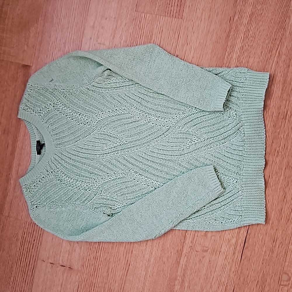 Talbots Light Green Sweater- Medium Petite